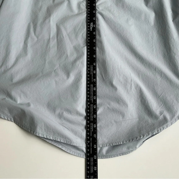 French Connection Womens Rhodes Shirt Blue Oversized Popover Blouse Slouchy S - Picture 7 of 12